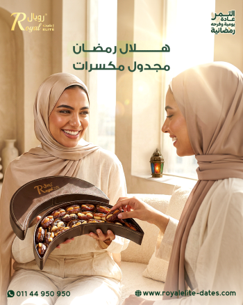 علبة جلد هلال تمر مجدول مكسرات 400غ